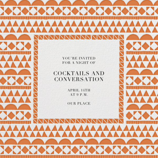 Geometric Border - Dinner Party Invitation by Paperless Post