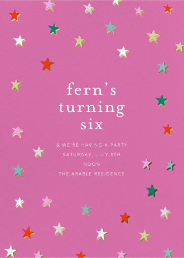 Falling Stars - Birthday Invitation by Ashley G