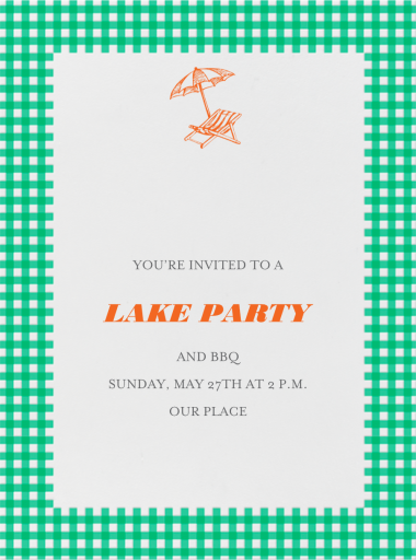 Gingham - Lake Party Invitation by Paperless Post