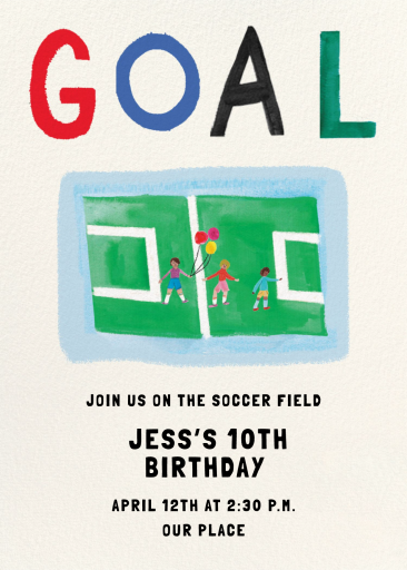 Field Sketch - Birthday Invitation by Mr. Boddington's Studio