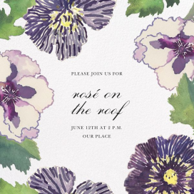 Fancy Pansies - Spring Party Invitation by Happy Menocal