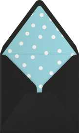 Einladungsumschlag „Confetti Dots“ mit silberner Schrift