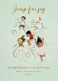 Joyful Jumps - Birthday Invitation by Vashti Harrison