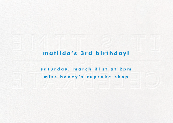 It's Time To Celebrate by Paperless Post - Back