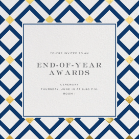 Gold Diamond Tile - Invitation by Jonathan Adler