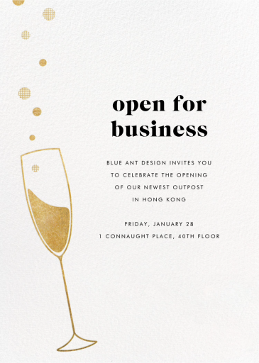 Champagne Flute by Paperless Post