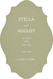 Minimalist Black Die-Cut Invitation