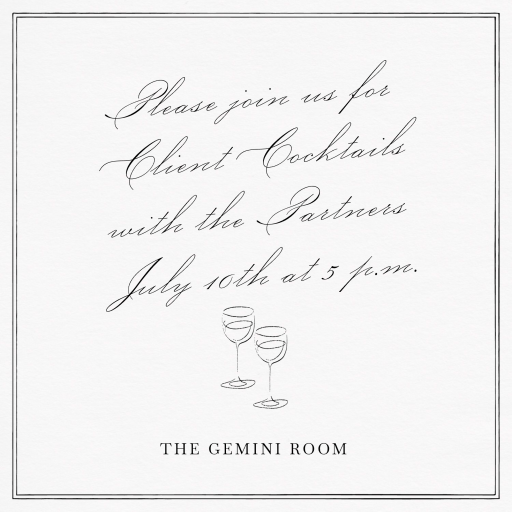  Toast and Sip - Dining & Drinks Invitation by Paperless Post