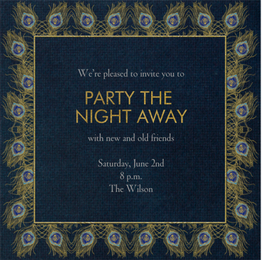 Peacock - Party Invitation by Paperless Post