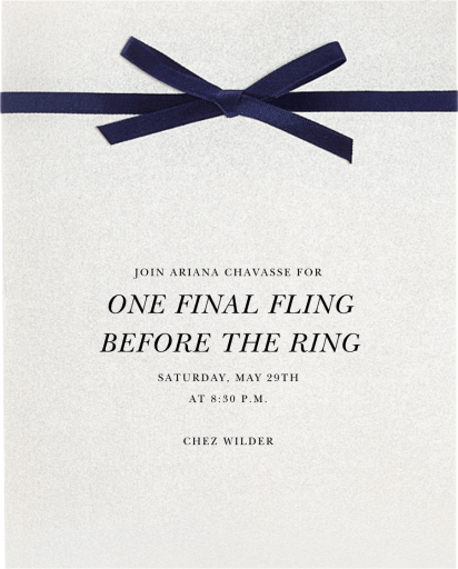 Halston - Bachelorette Party Invitation by Paperless Post