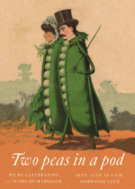 Vintage Peas In A Pod Invitation