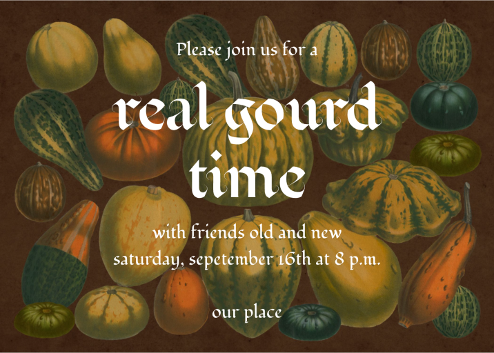 Autumn Bounty - Thanksgiving Invitation by John Derian