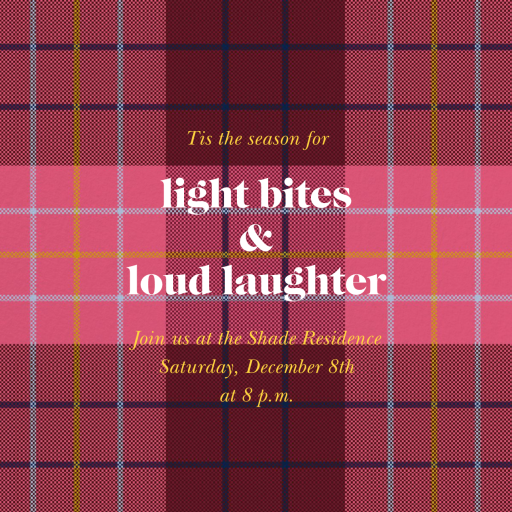 Glad Plaid - Holiday Party Invitation by kate spade new york