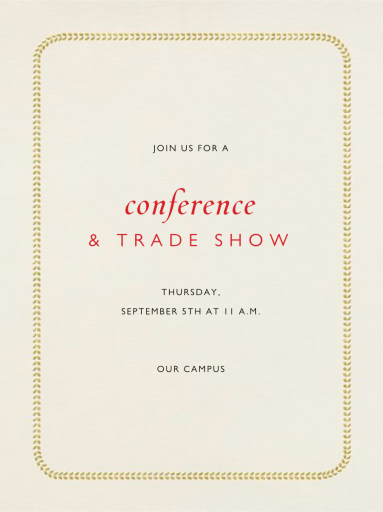 Leaf Inner Bevel Border by Paperless Post