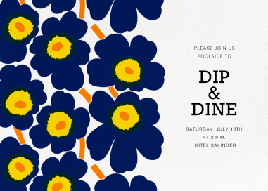 Unikko (Horizontal) - Dinner Party Invitation by Marimekko