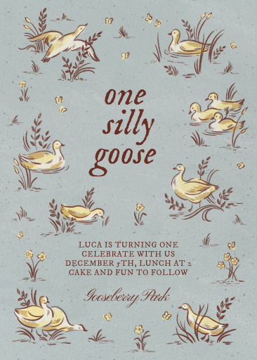 Geese in a Pond - Birthday Invitation by Paperless Post