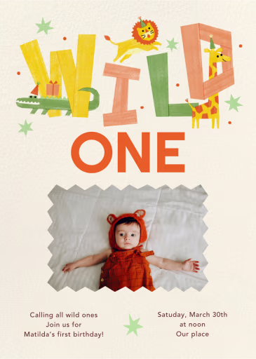 Wild Cutie - Birthday Invitation by Paperless Post