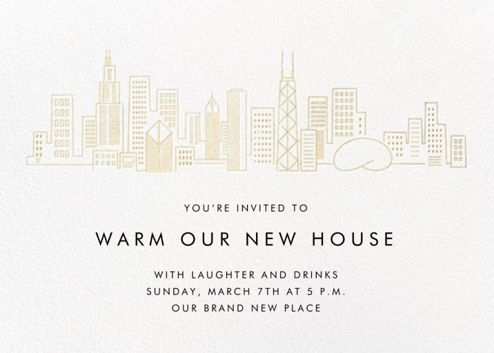 City Skyline View - Housewarming Invitation by Paperless Post