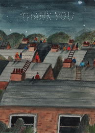 Star Sky (Lizzy Stewart) - Thank You Card by Red Cap Cards