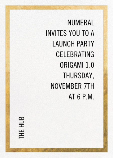 Simple Gold Border by Paperless Post