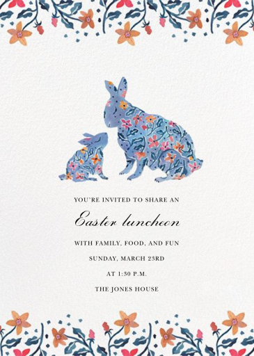 Budding Bunnies - Easter Invitation by Happy Menocal