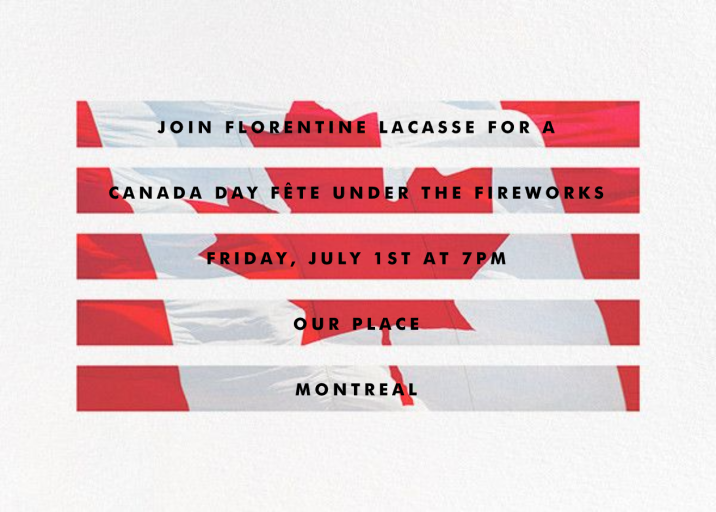 Exposure - Canada Day Invitation by Paperless Post