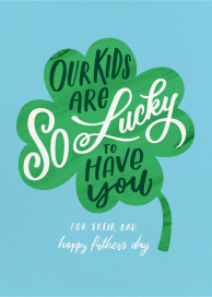 Lucky Shamrock - Father's Day Card by 2021 Co.