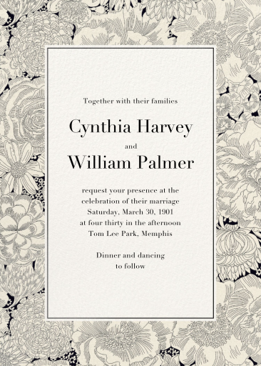 Heritage Blooms - Wedding Invitation by Liberty