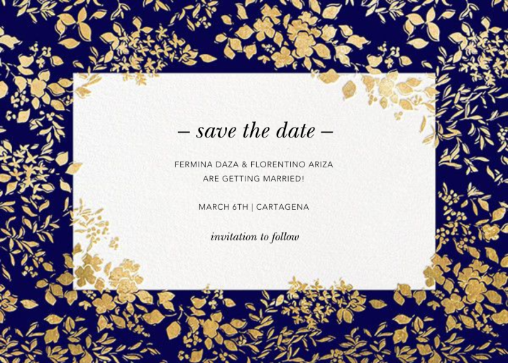 Richmond Park (Save the Date) - Invitation by Oscar de la Renta