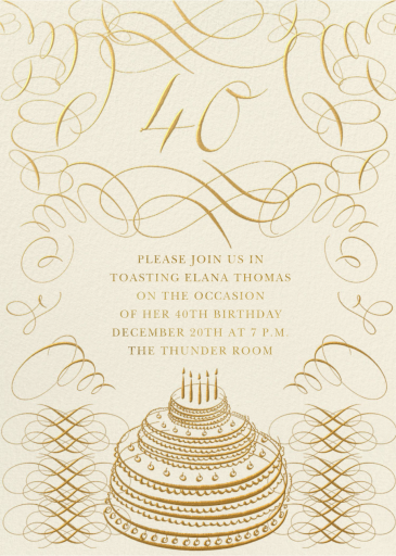 Swirly Celebration - Birthday Invitation by Bernard Maisner