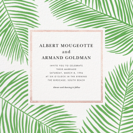 Palmier III (Invitation) - Wedding Invitation by Paperless Post