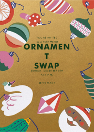 Jolly Ornaments - Christmas Party Invitation by Hello!Lucky