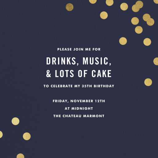 Confetti (Square) - Birthday Invitation by kate spade new york