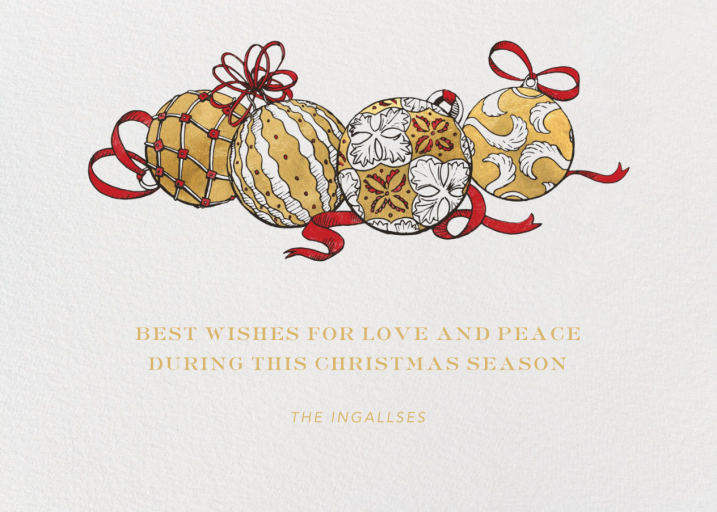 Baubles - Christmas Card by Paperless Post