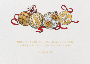 Baubles - Christmas Card by Paperless Post