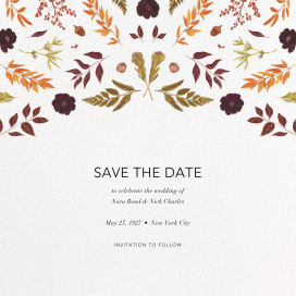 Fleurs d'Automne (Save the Date) by Paperless Post