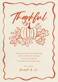 Thankful Pumpkin - Greeting Card by Paperless Post