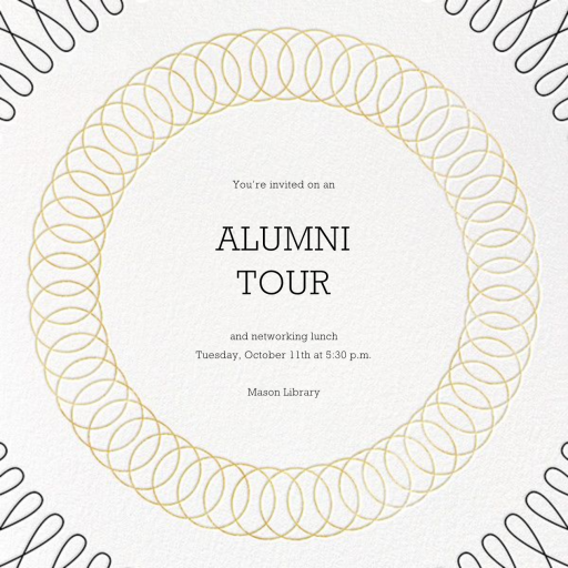 Spirals - Alumni Event Invitation by Paperless Post
