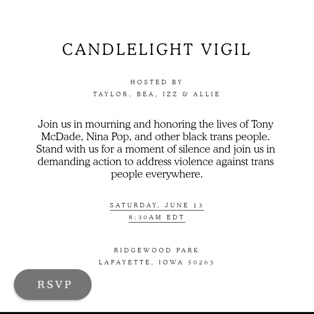 Candlelight Vigil Send online instantly Free tracking