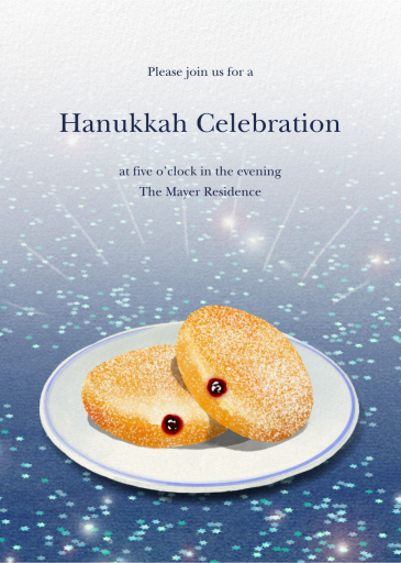 Plated Sufganiyot - Invitation by Felix Doolittle