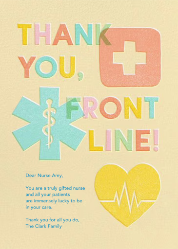 Front Line - Thank You Card by Paperless Post