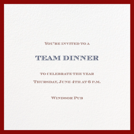 Red Square Border - Business Dinner Invitation by Paperless Post