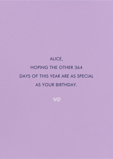 All Stars - Birthday Card by Carolyn Suzuki Studio - Back