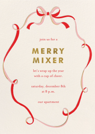 Twirling Bow - Holiday Party Invitation by Meri Meri