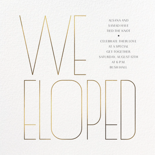 Grand News (Elopement) by Paperless Post