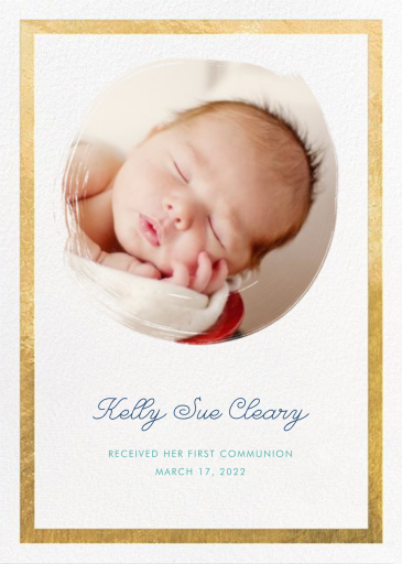 Painted Circle (Foil) - First Communion Invitation by Paperless Post