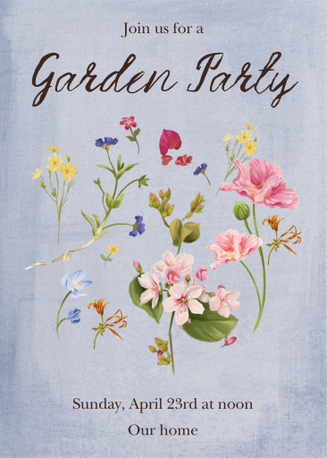 Vintage Floral Bouquet Invitation
