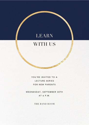 Metallic Circle - Conference Invitation by Paperless Post