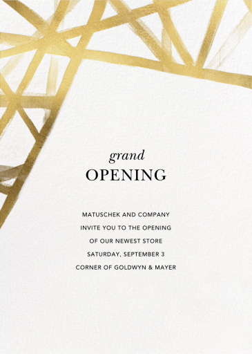 Channels (Tall) - Launch Party Invitation by Kelly Wearstler