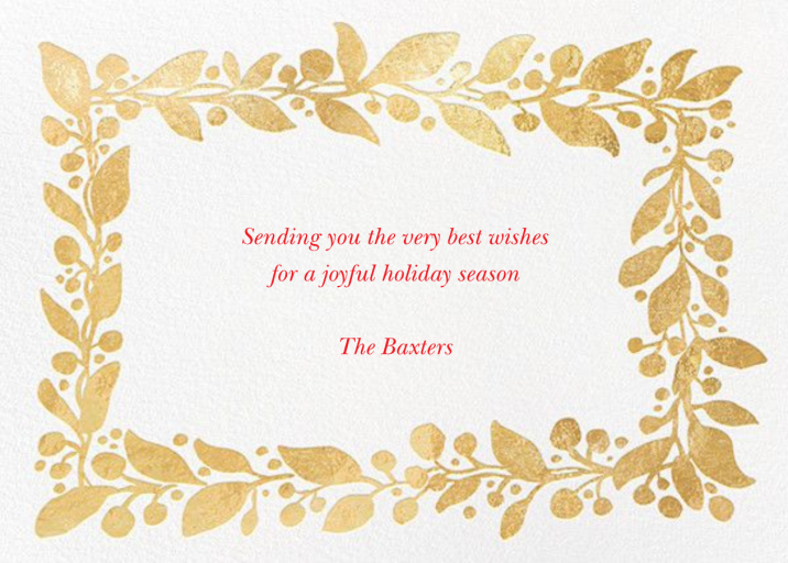 Hedera (Greeting) by Linda and Harriett - Back